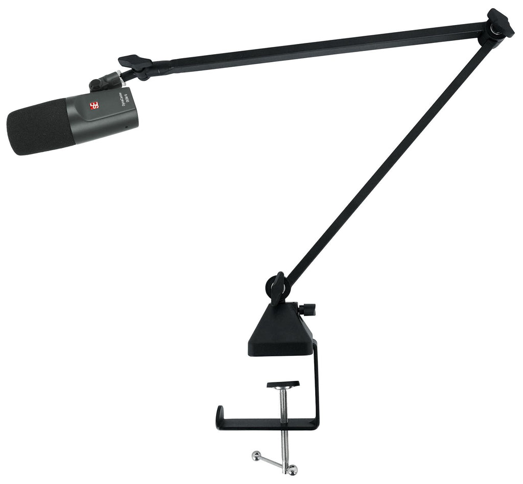 Front-Addressed Broadcast Podcast Microphone with Boom Arm and Desk Clamp Q105930