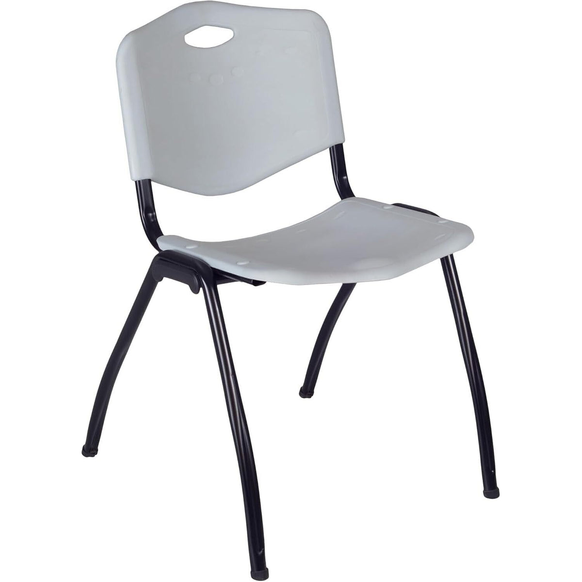 Round Breakroom Table Set with 4 Chairs Grey I21019