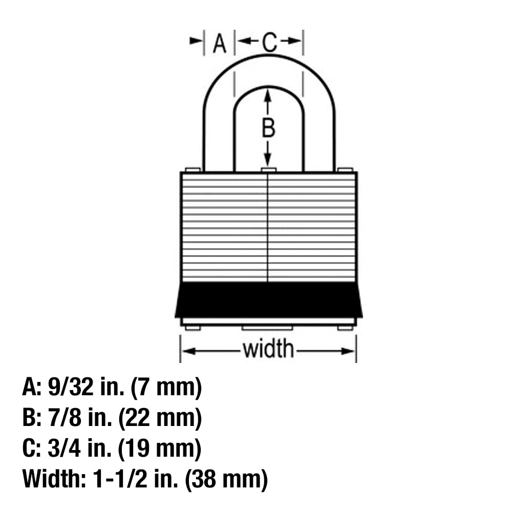 Laminated Steel Padlock 4-Pack X4264