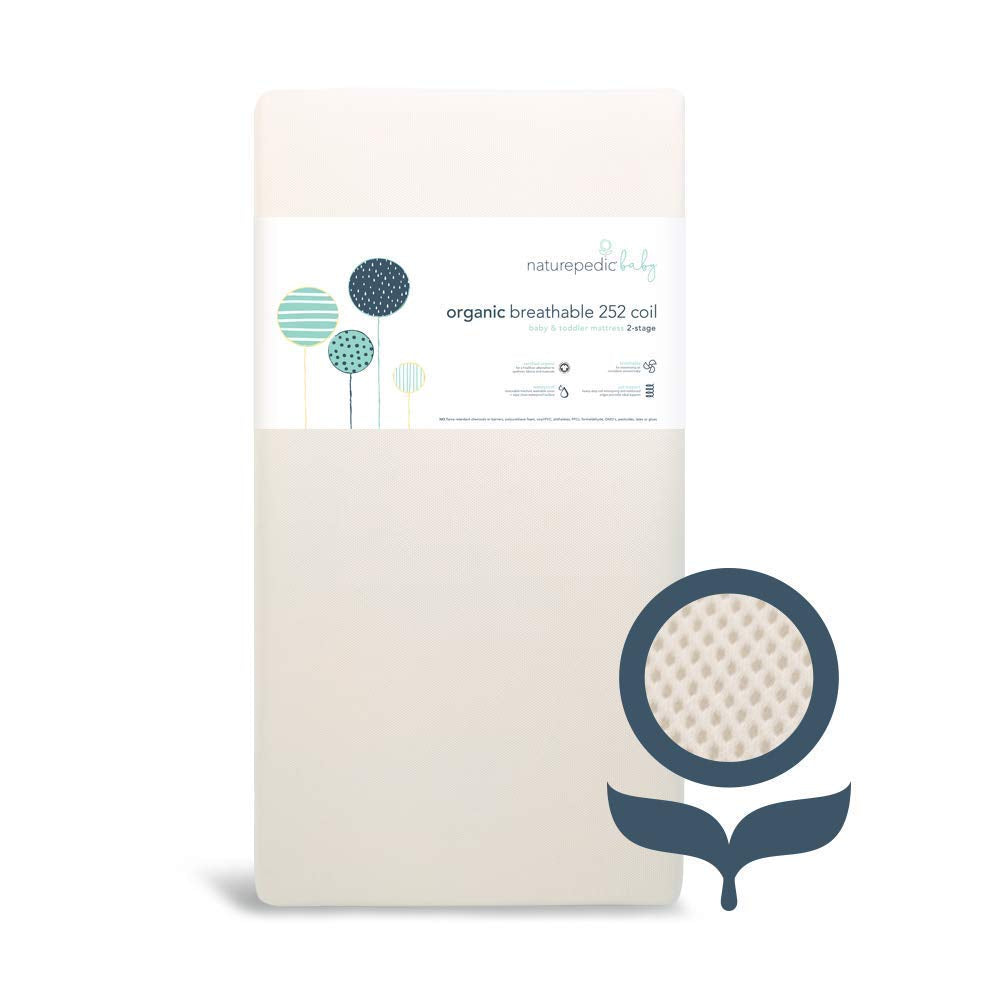 Organic 2-Stage 144 Coil Crib Mattress with Protector Pad G107638