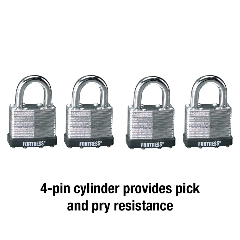 Laminated Steel Padlock 4-Pack X4264