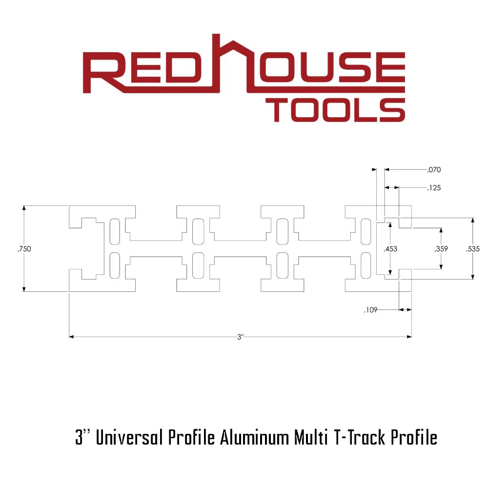 3" Anodized Aluminum T-Track Set of 2 S332