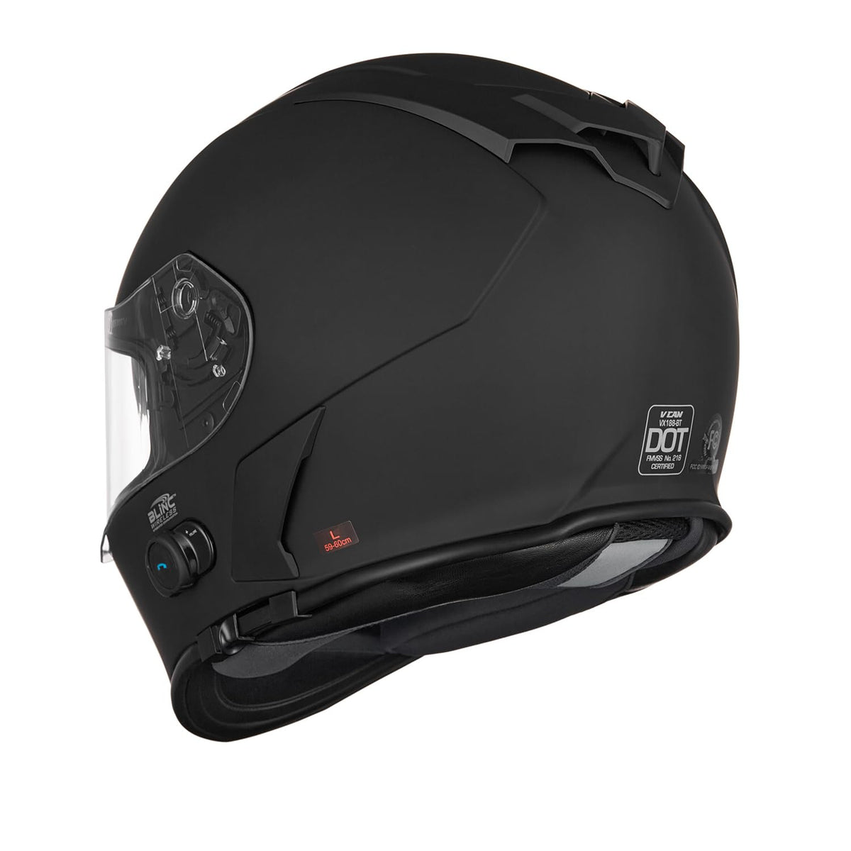 Bluetooth Integrated Full Face Motorcycle Helmet with Dual Visor J181330