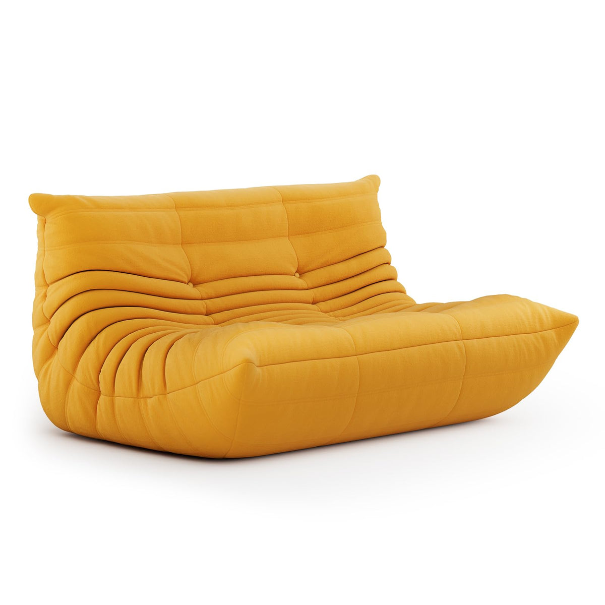 Yellow Suede Memory Foam Loveseat Bean Bag Chair W40023