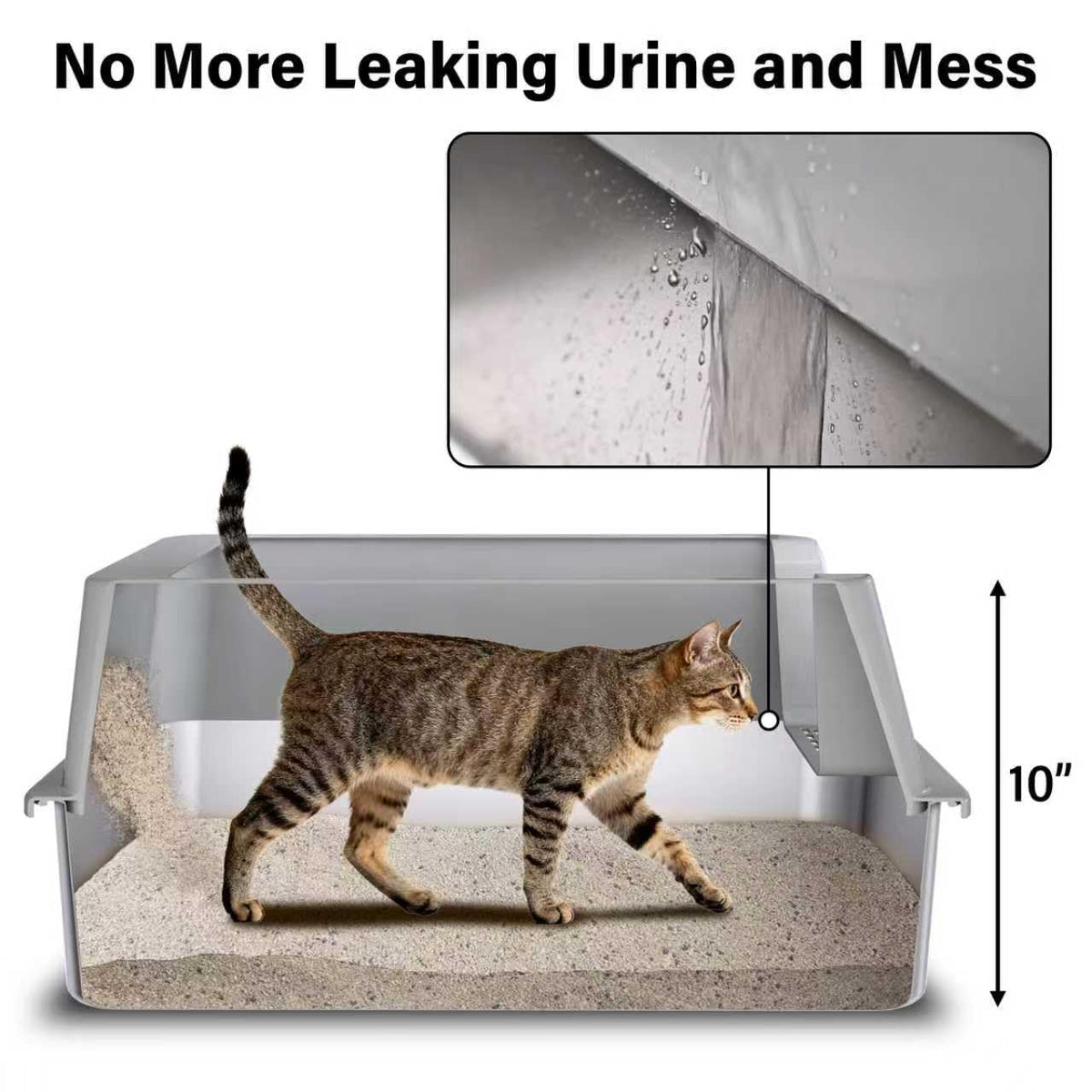 Stainless Steel XL Litter Box with Lid T10221