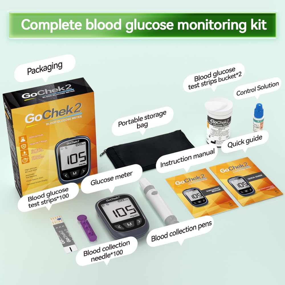 Blood Glucose Monitor Kit 100 Strips & Lancets C6127