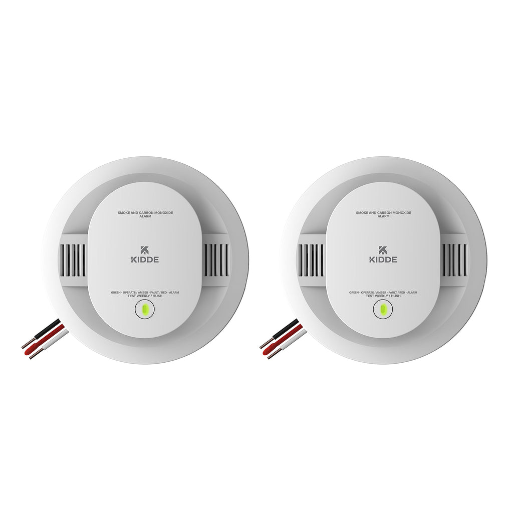 Hardwired Smoke & Carbon Monoxide Detector with Battery Backup, 2 Pack L29474