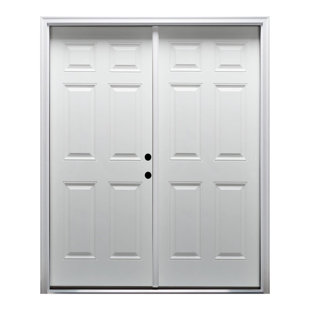 Primed Left Hand In-Swing 6-Panel Exterior Prehung Door F889675
