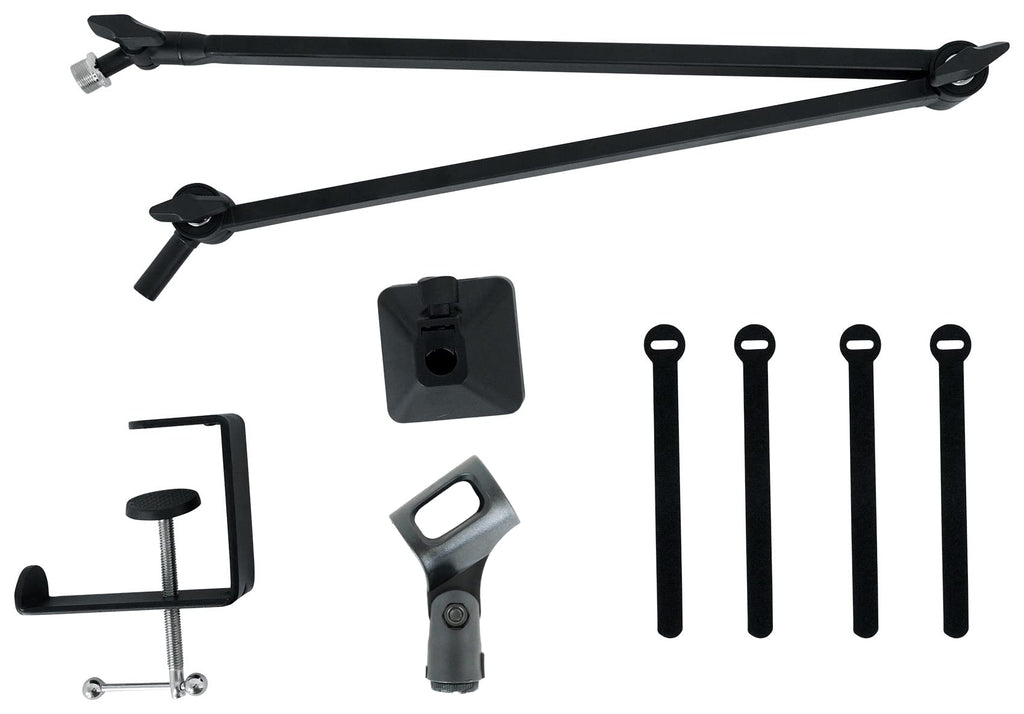 Front-Addressed Broadcast Podcast Microphone with Boom Arm and Desk Clamp Q105930