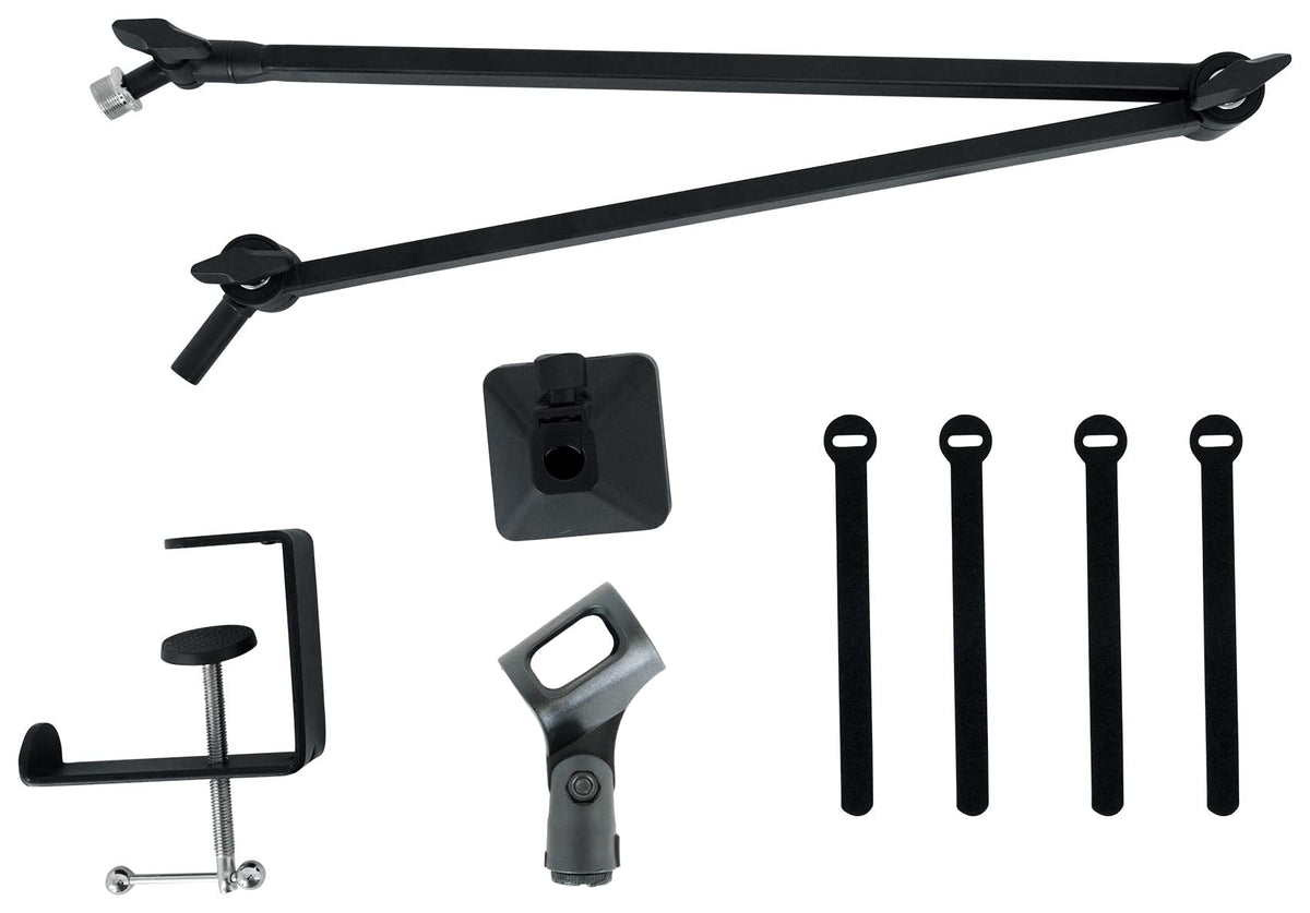 Front-Addressed Broadcast Podcast Microphone with Boom Arm and Desk Clamp H633