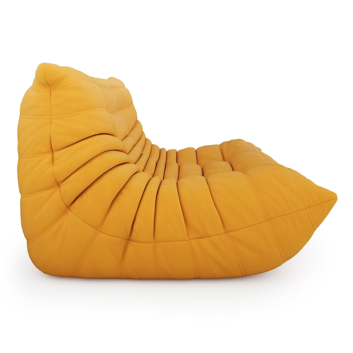 Yellow Suede Memory Foam Loveseat Bean Bag Chair W40023