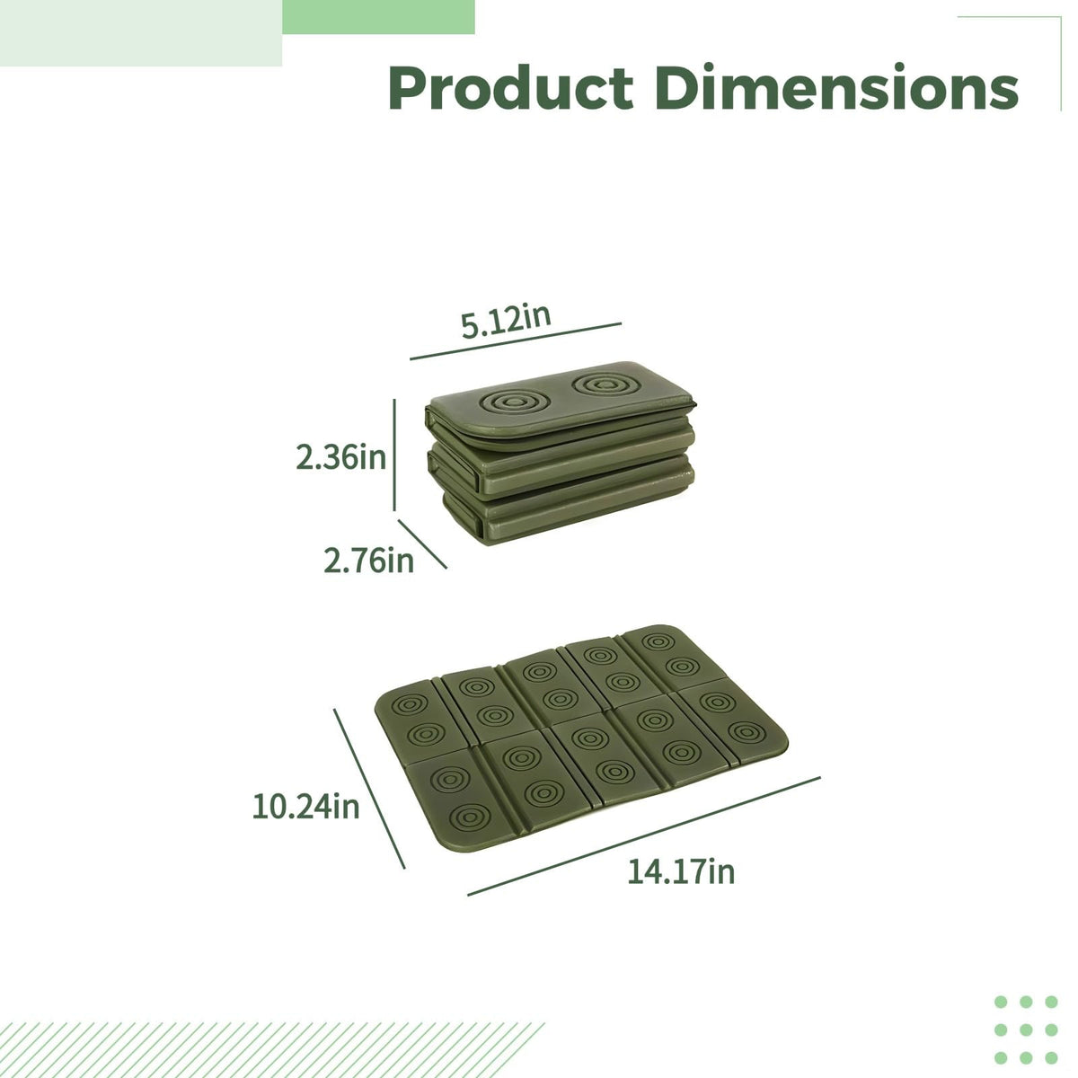 2 Pcs Waterproof Folding Foam Mats A801