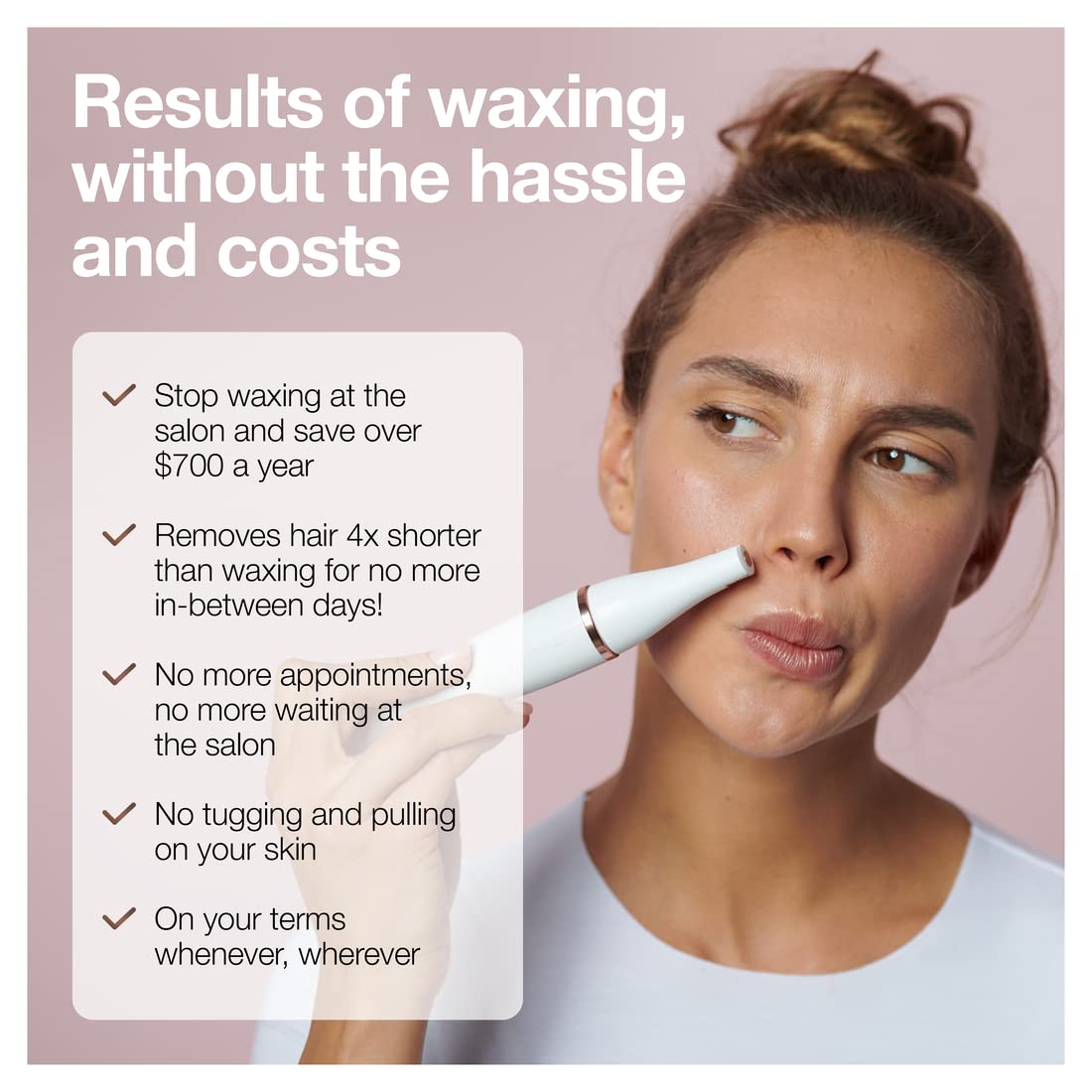 Facial Hair Removal Device 3-in-1 Epilating Cleansing Brush and Skin Toning S331