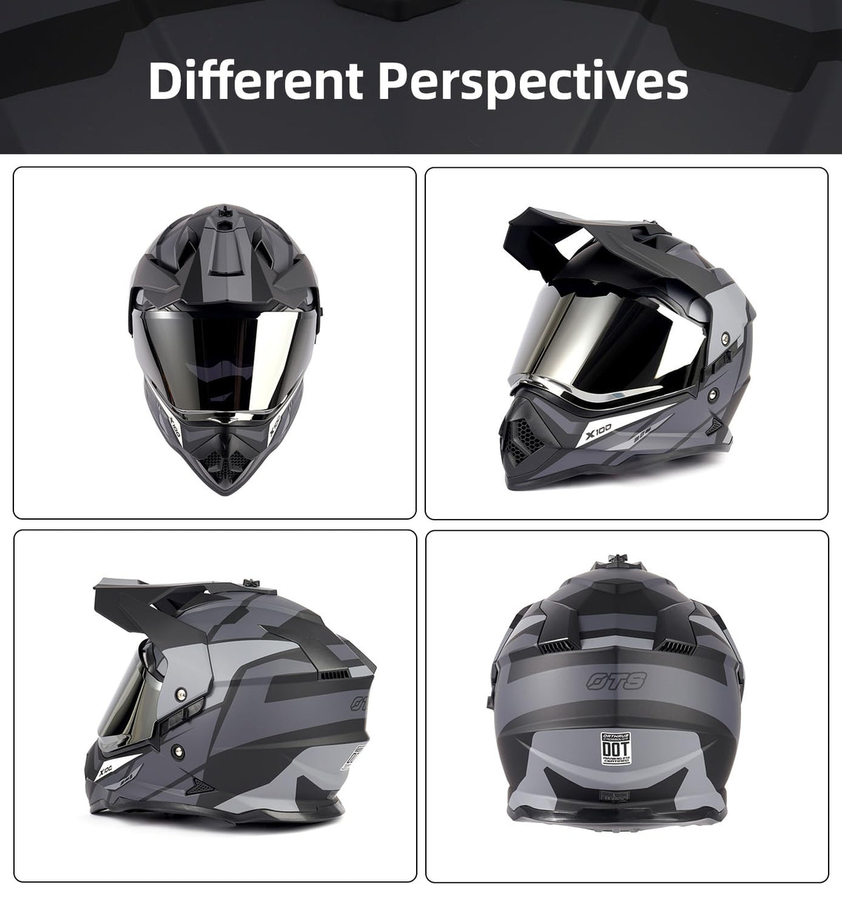 DOT Certified Dual Visor Motorcycle Helmet C6331
