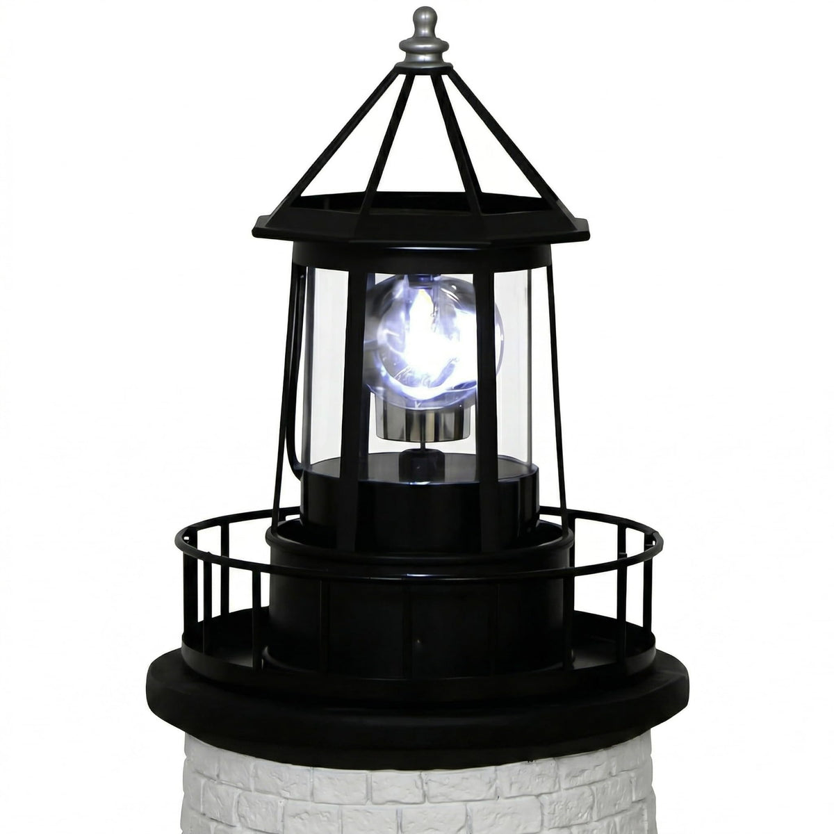 Solar Lighthouse Rotating LED Light IP65 Waterproof Outdoor Lamp R39218
