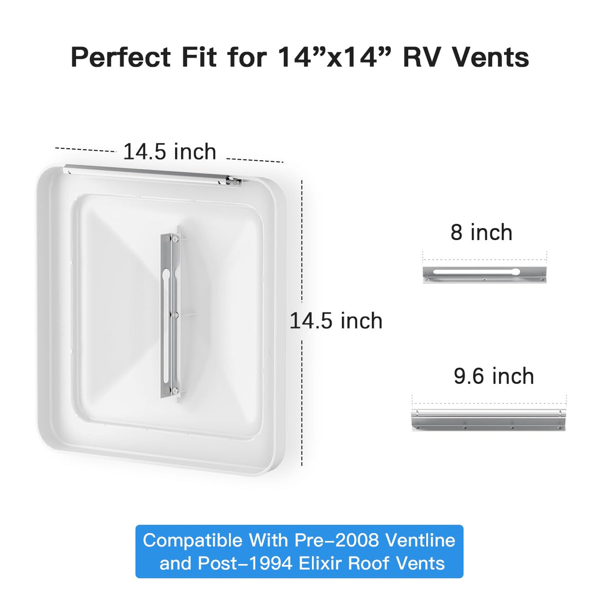 Aluminum RV Roof Vent Cover 14x14 In H2384