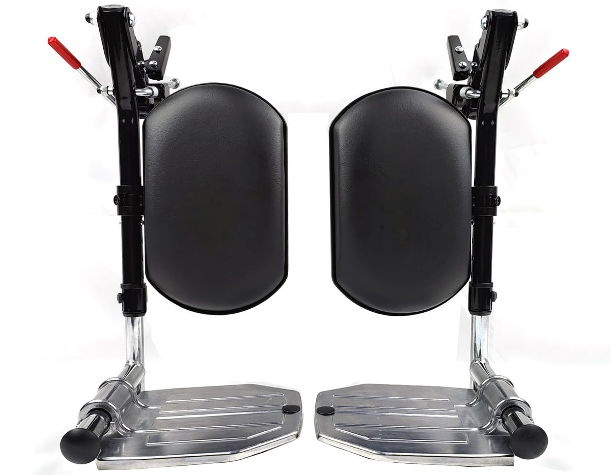 Heavy Duty Wheelchair Elevating Leg Rest with Calf Pad, Black R430