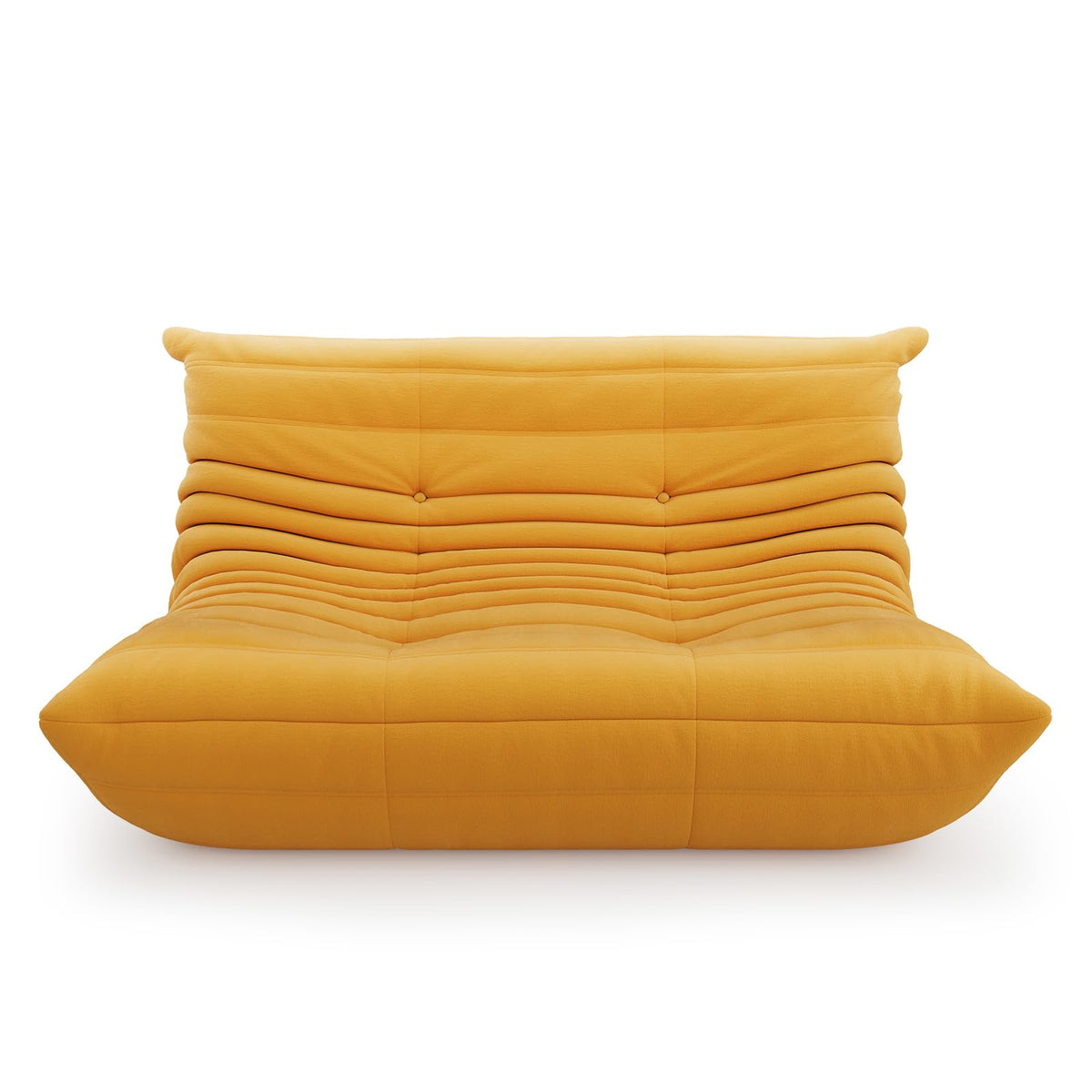 Yellow Suede Memory Foam Loveseat Bean Bag Chair W40023