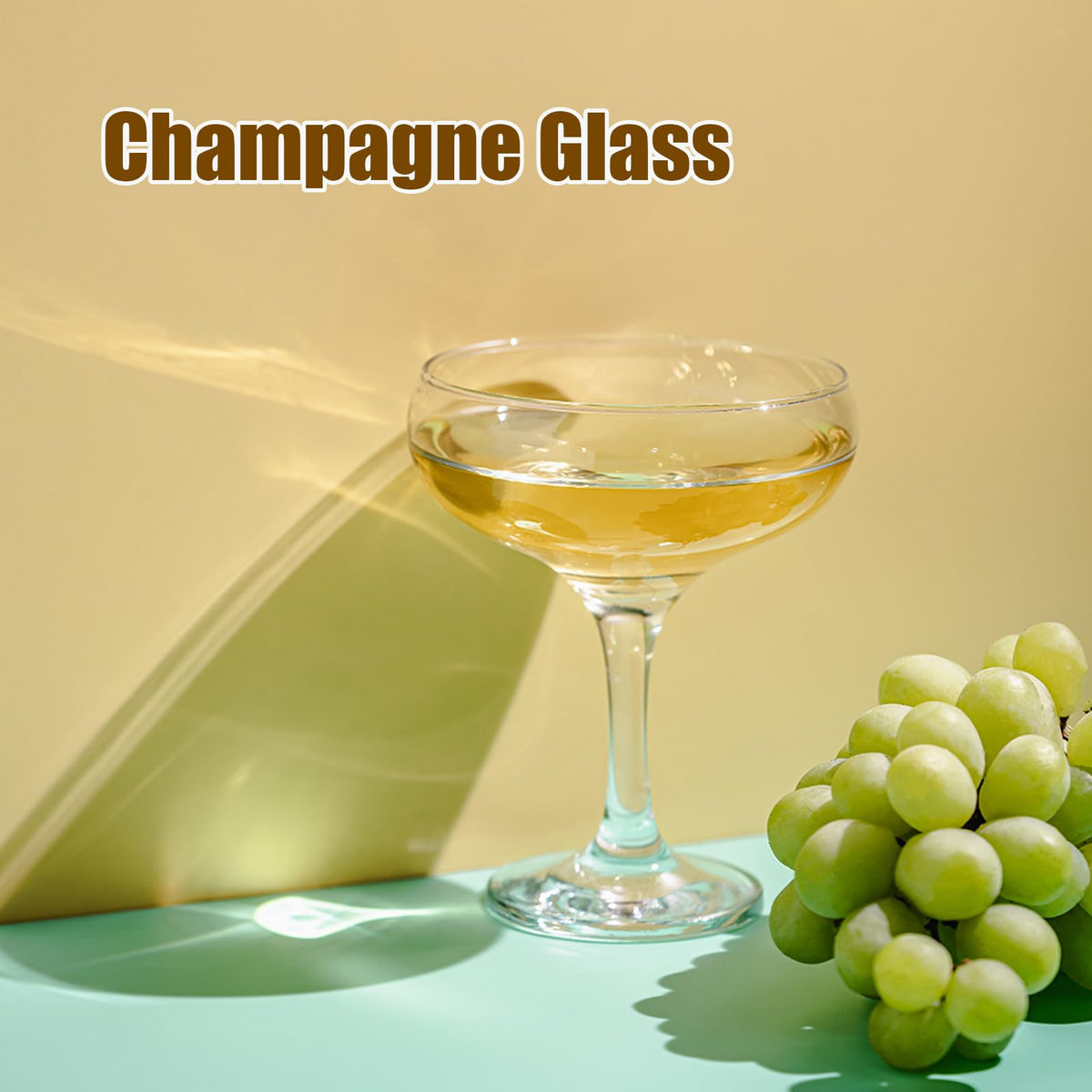 Clear 5.07 oz Stemmed Cocktail Glasses Set of 6 B197593