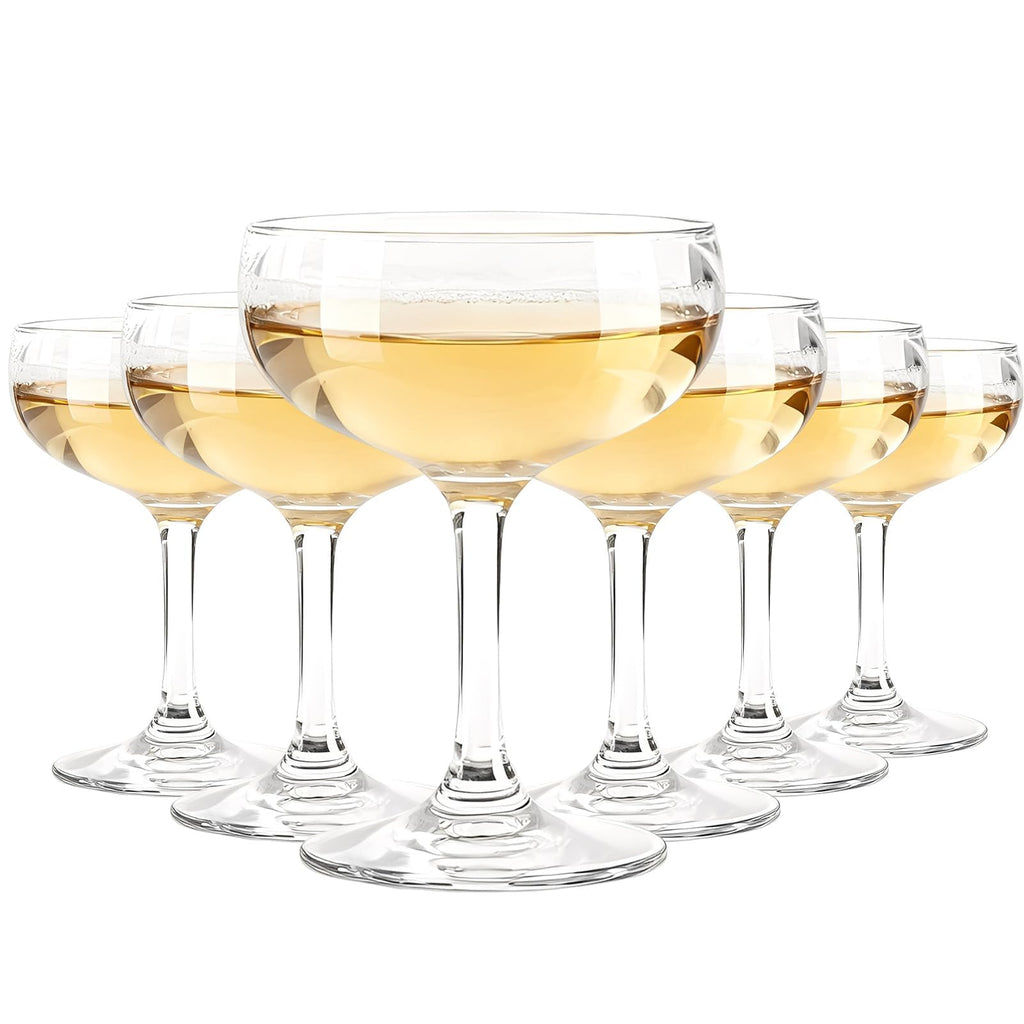 Clear 5.07 oz Stemmed Cocktail Glasses Set of 6 B197593