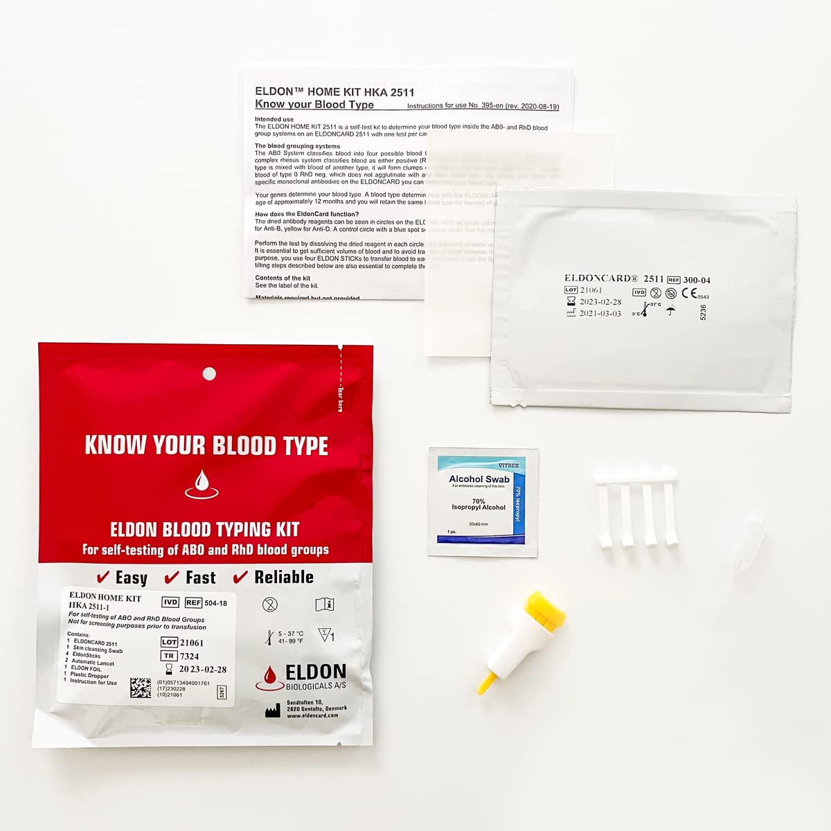 Home Blood Typing Kit 10 Kits J719