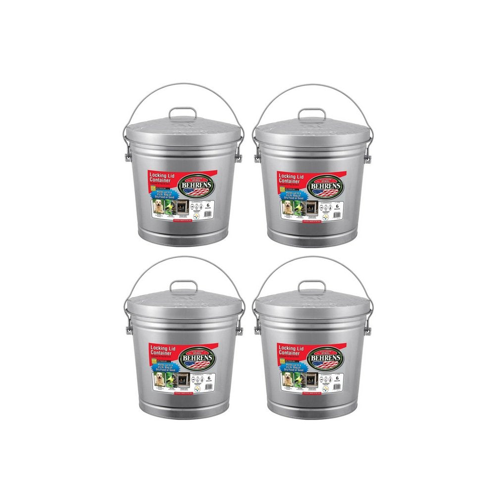 6-Gallon Locking Lid Can 4 Pack M47205