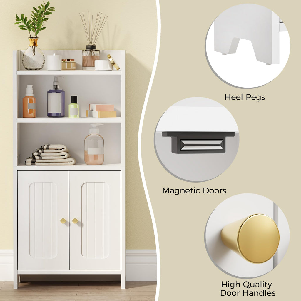 White 2 Door Bathroom Storage Cabinet O530514