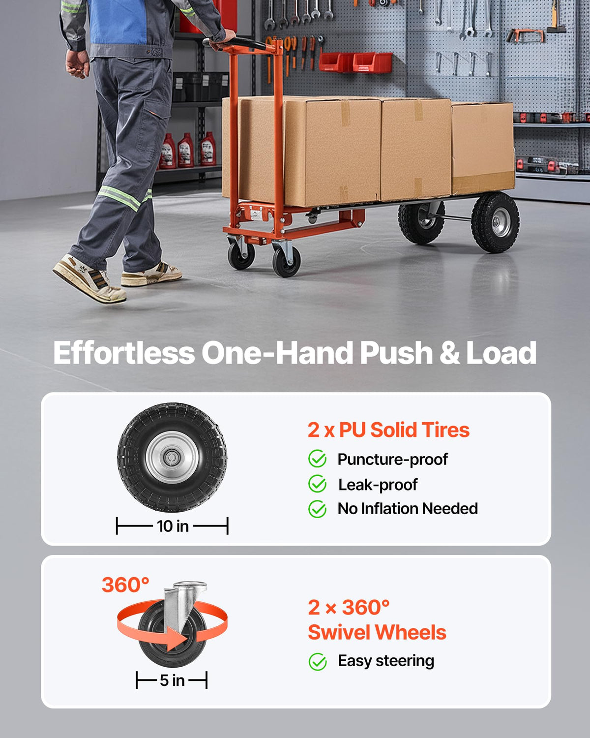 4 in 1 Hand Truck Dolly 1000 lbs Load Capacity P283
