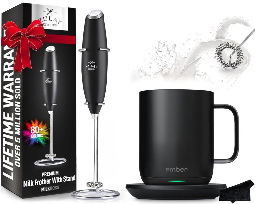 10 oz Temperature Control Smart Mug with Milk Frother D487225
