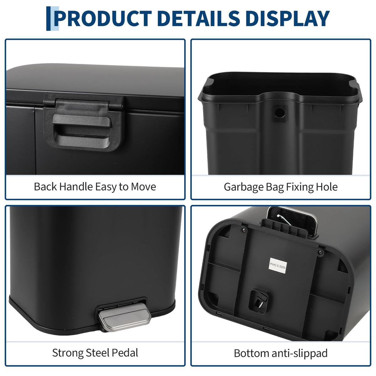 12L Stainless Steel Slim Trash Can S84687