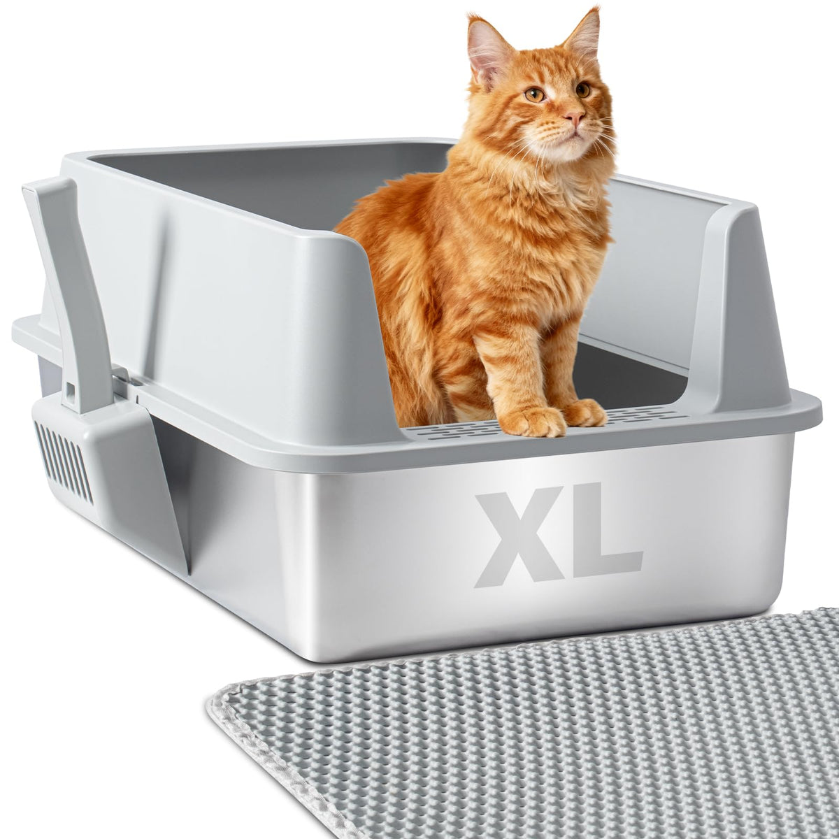 Stainless Steel XL Litter Box with Lid T10221