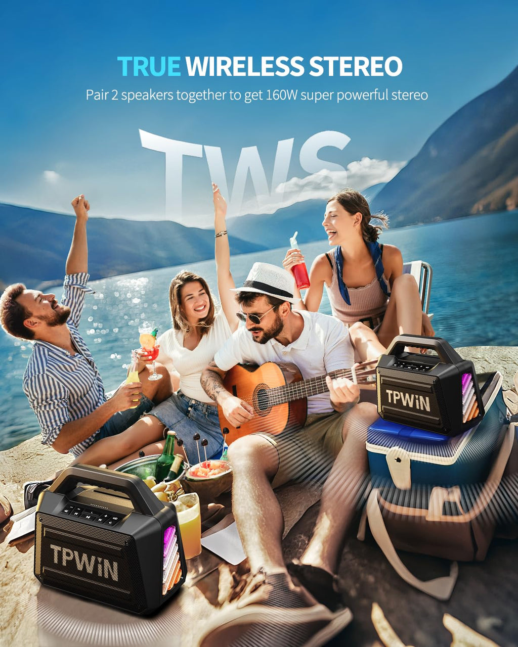80W IPX6 Waterproof Portable Bluetooth Speaker F8505