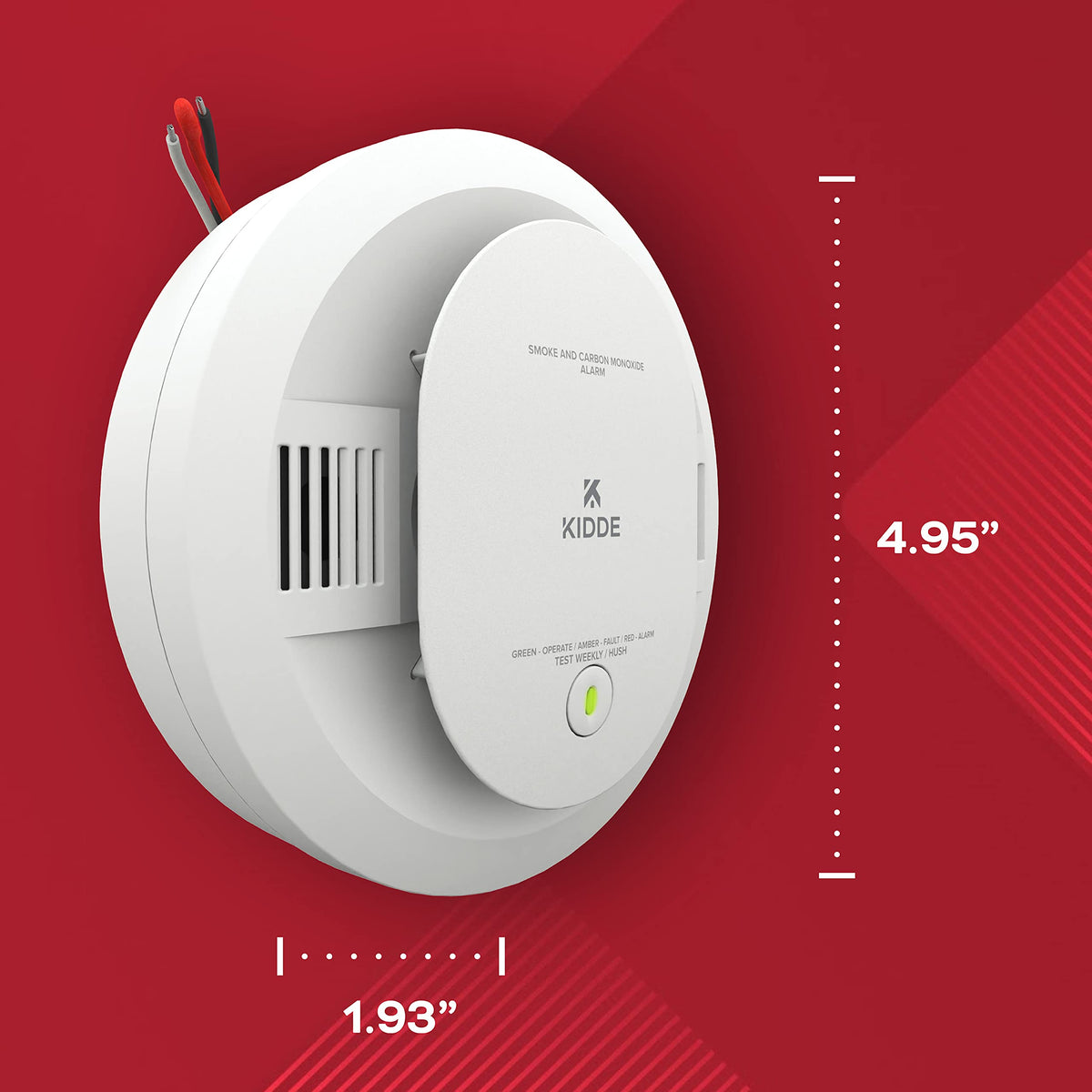 Hardwired Smoke & Carbon Monoxide Detector with Battery Backup, 2 Pack L29474