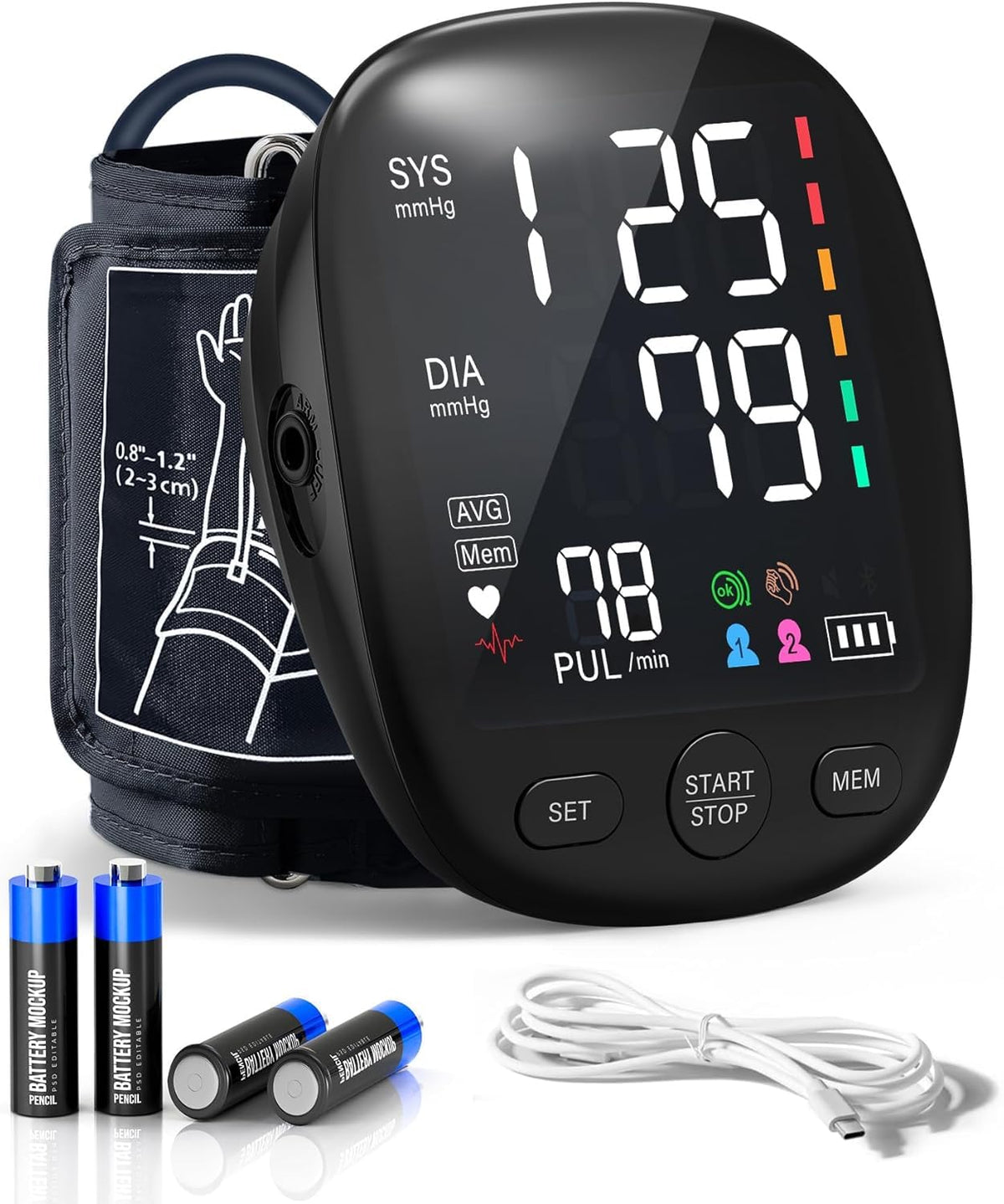 Upper Arm Blood Pressure Monitor with Dual User 240 Memory Sets H7164