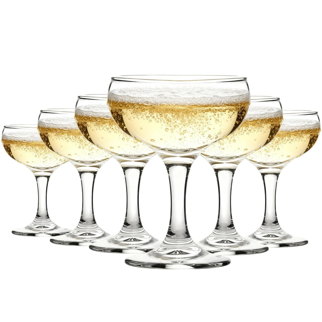 Clear 5.07 oz Stemmed Cocktail Glasses Set of 6 B197593