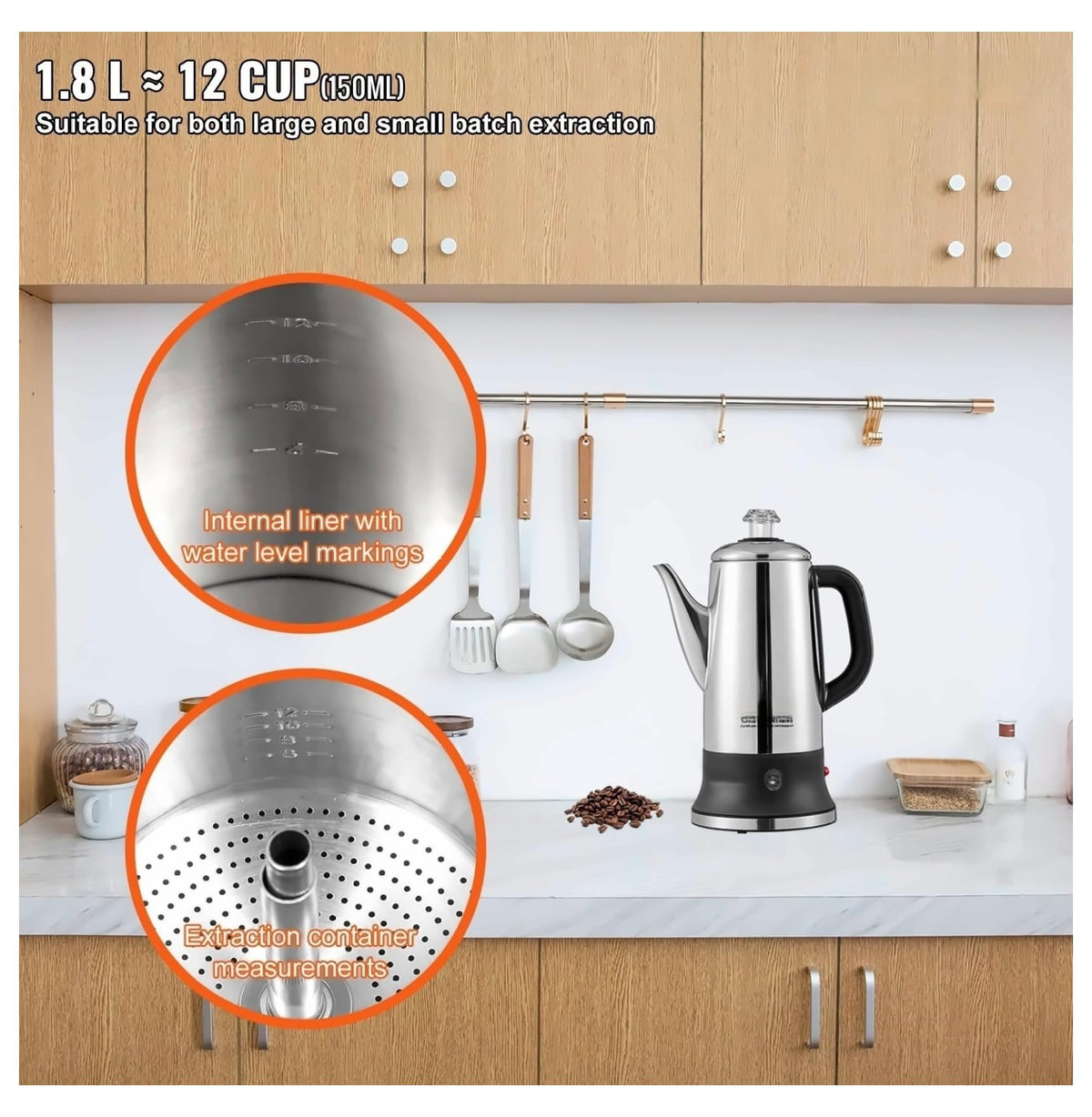 Stainless Steel Electric Coffee Percolator Z585262