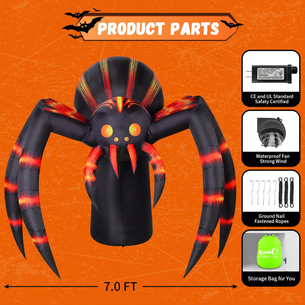 7FT Halloween Inflatables Yard Decor with LEDs O8093