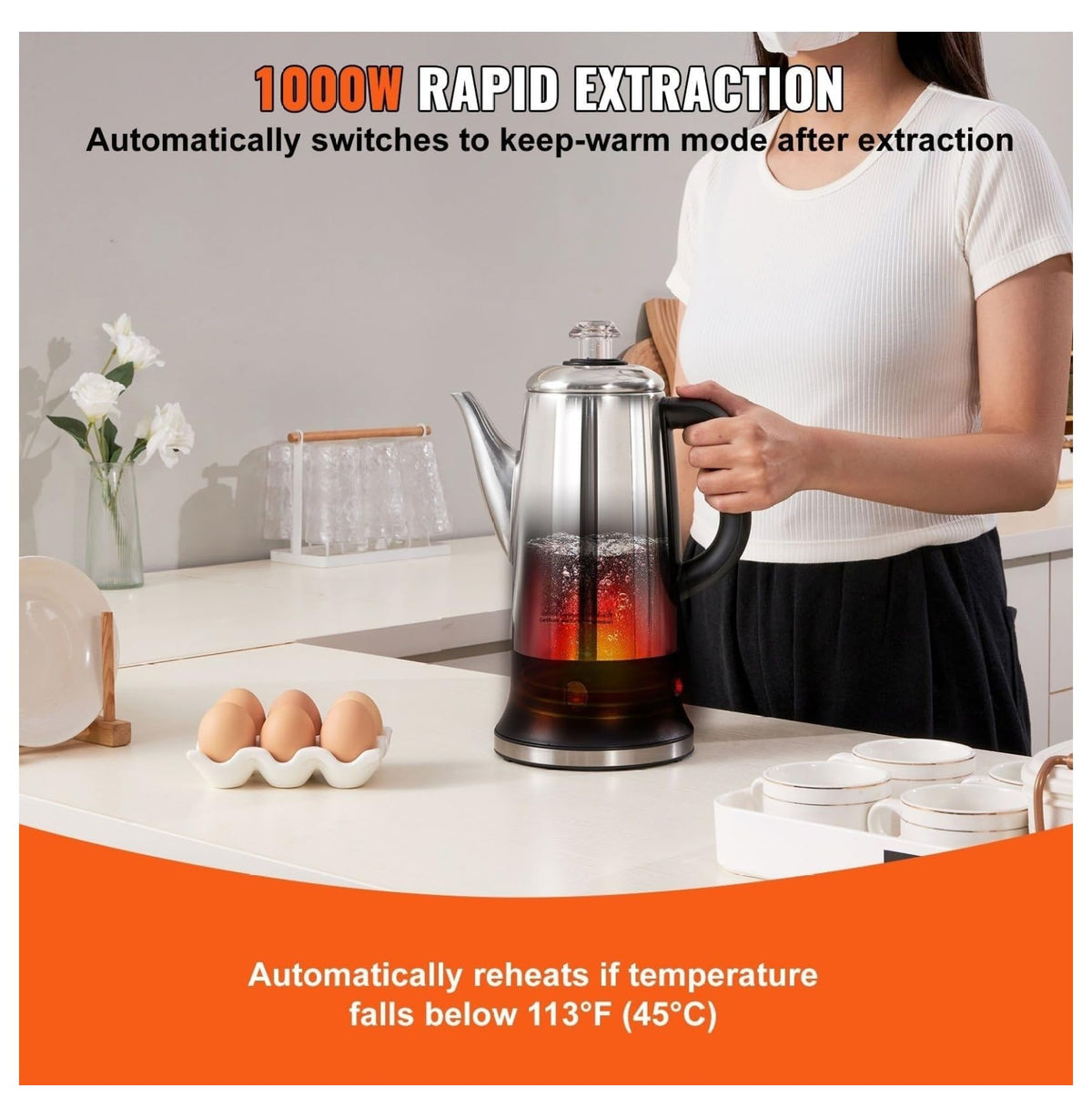 Stainless Steel Electric Coffee Percolator Z585262