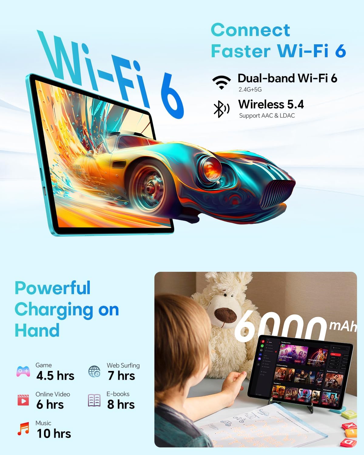 10.1" Android 2-in-1 Tablet Bundle with Keyboard Mouse Case O76809