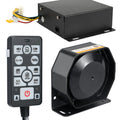 200W Emergency Slim Horn Speaker Siren PA System with Handheld Microphone I103