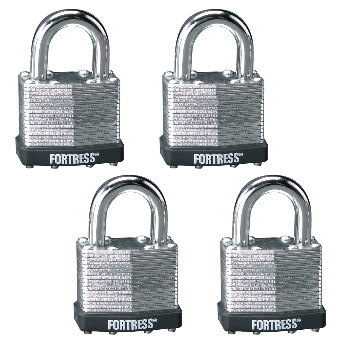Laminated Steel Padlock 4-Pack X4264