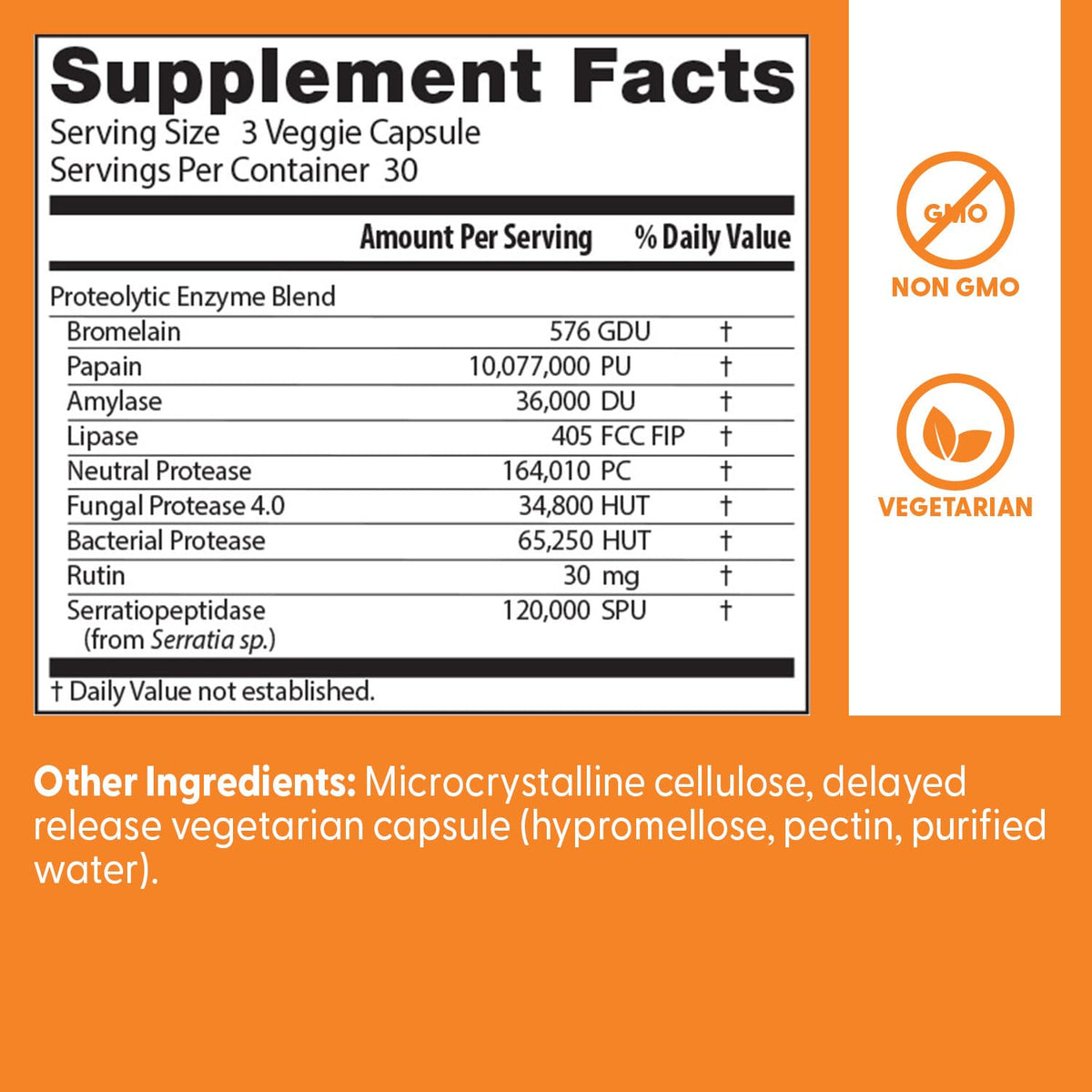 Bromelain 90 Veg Capsules K816930