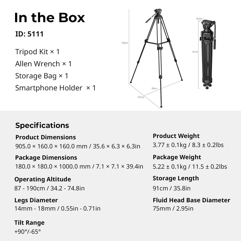 Carbon Fiber Tripod with Fluid Head B527