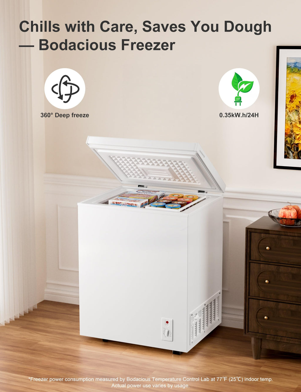 2.5 Cu.Ft White Chest Freezer X8118