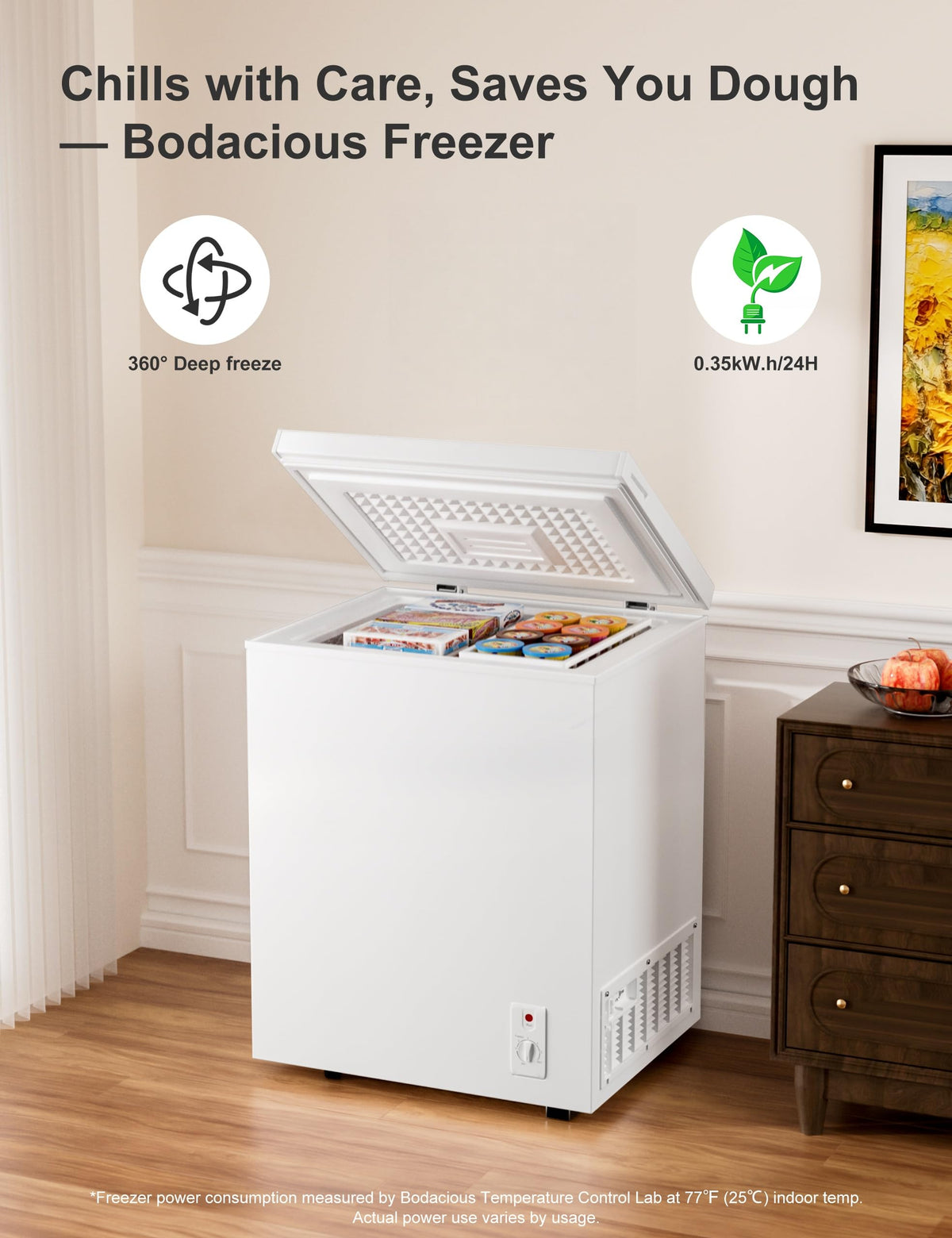 2.5 Cu.Ft White Chest Freezer X8118