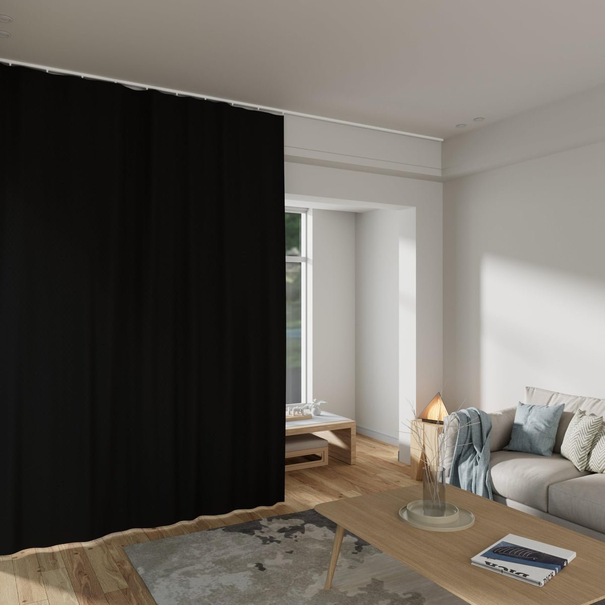 Blackout Thermal Insulated Room Divider Curtain Panel 8.3 ft x 7 ft P131