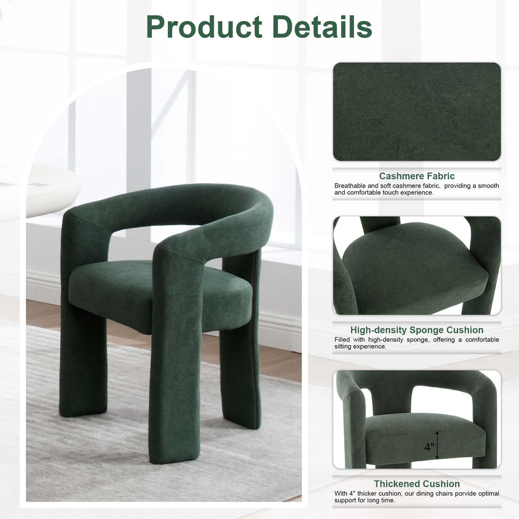 Green Upholstered Dining Chairs Set of 2 K19160