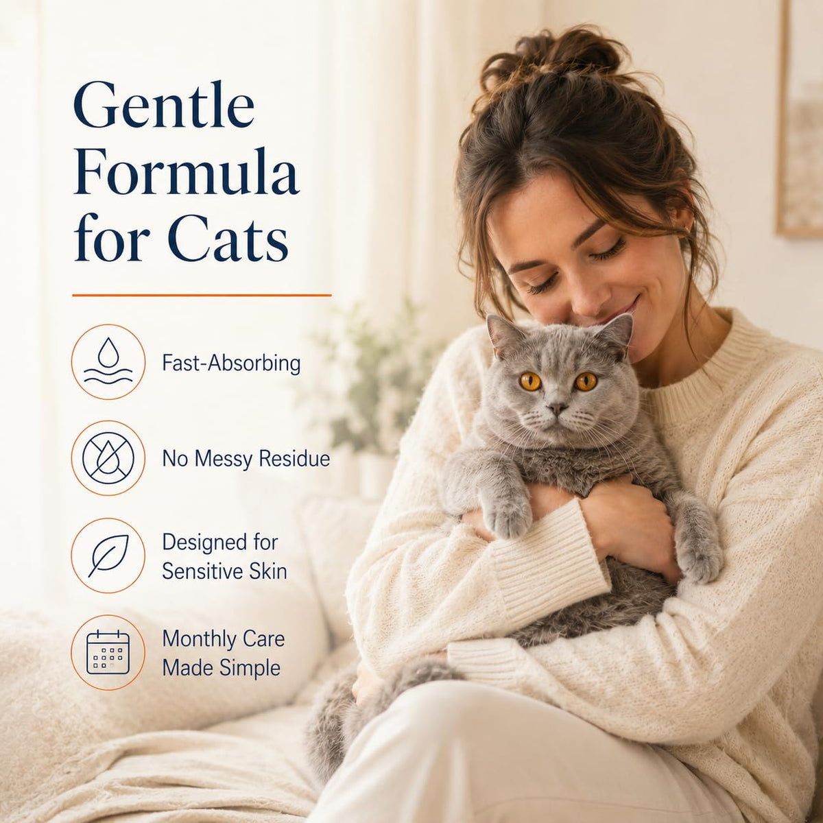 Waterproof Topical Flea & Tick Preventative for Cats, 6 Doses D538