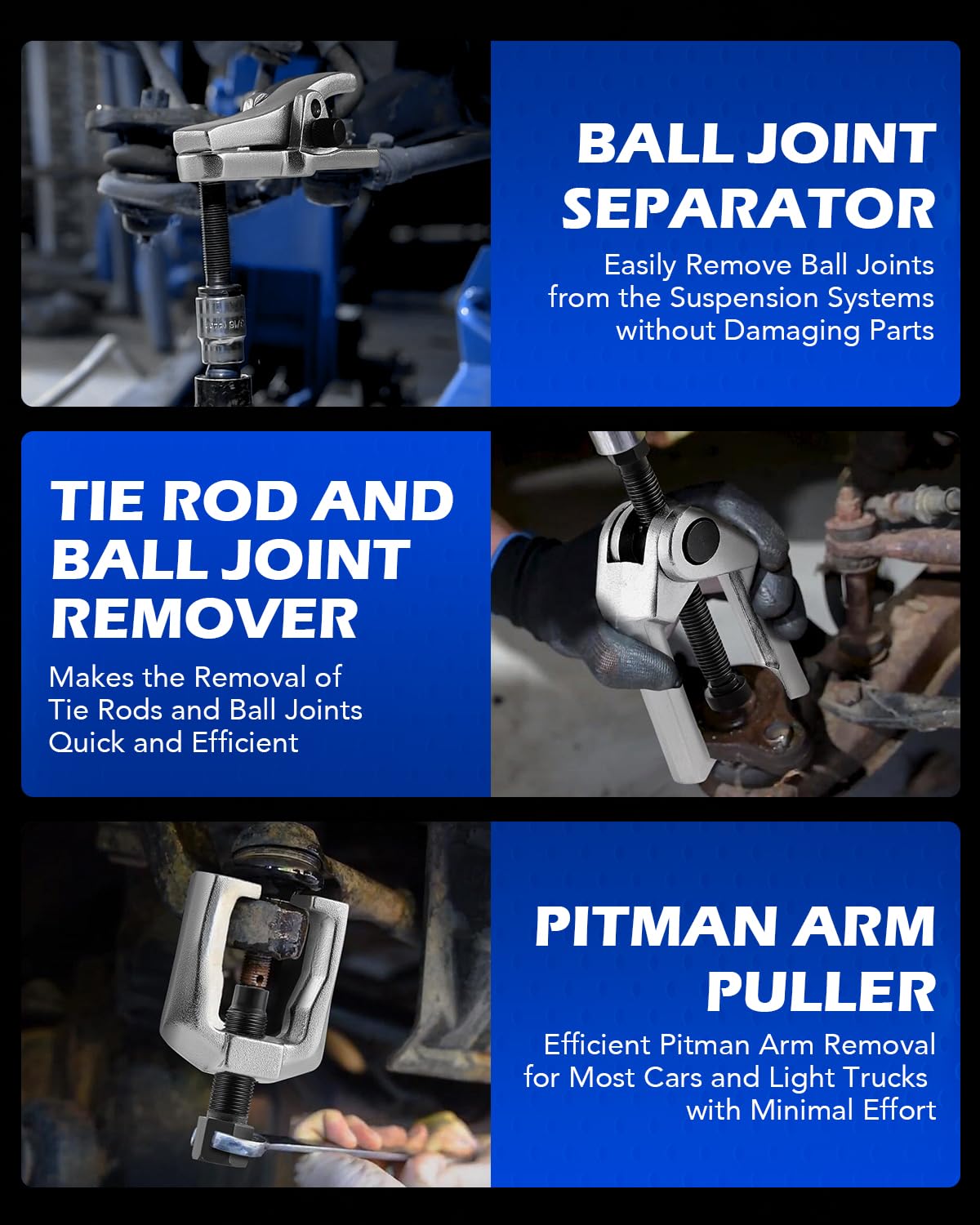 Ball Joint Separator, Tie Rod End Tool Set, Pitman Arm Puller C6750
