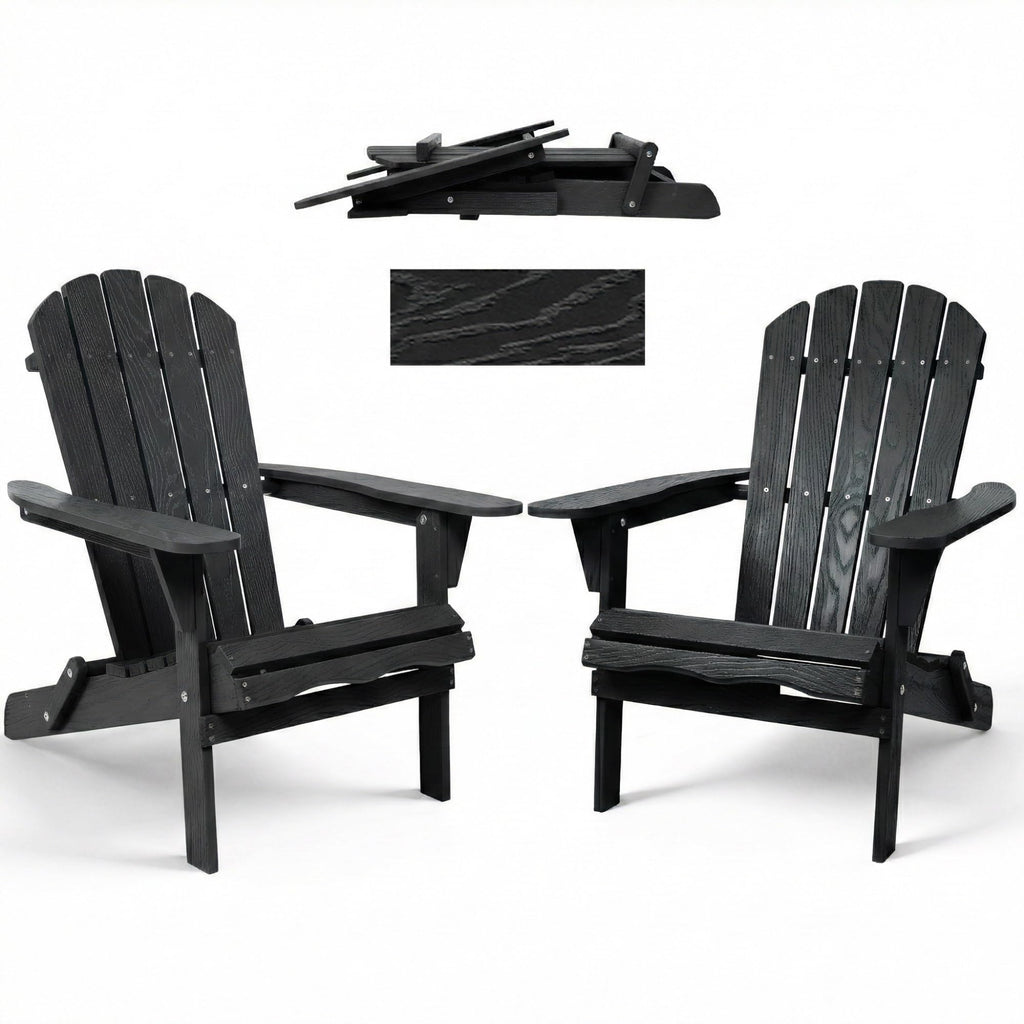 Folding Solid Cedar Wood Adirondack Chair D5762
